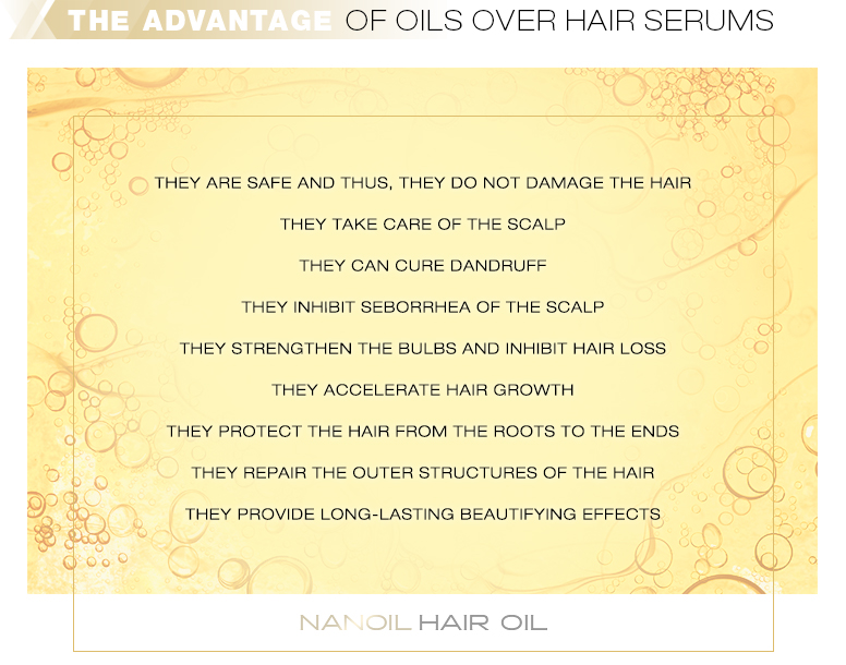 The advantage of oils over hair serums